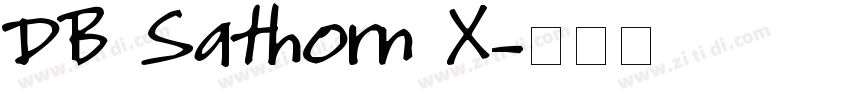 DB Sathorn X字体转换